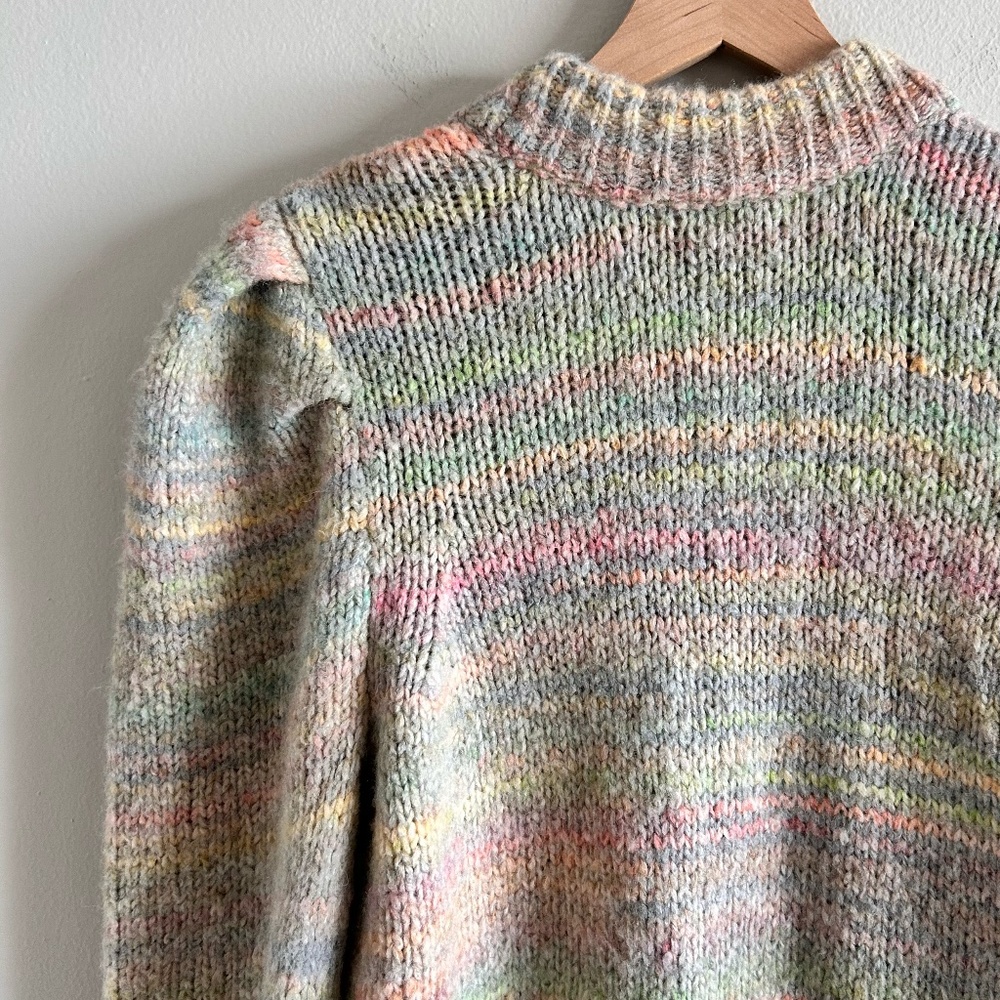 LoveShackFancy Wilford Boyfriend Cardigan Sweater | Autumn Rainbow Size X-Small - Picture 13 of 16